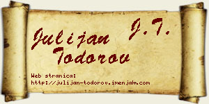 Julijan Todorov vizit kartica